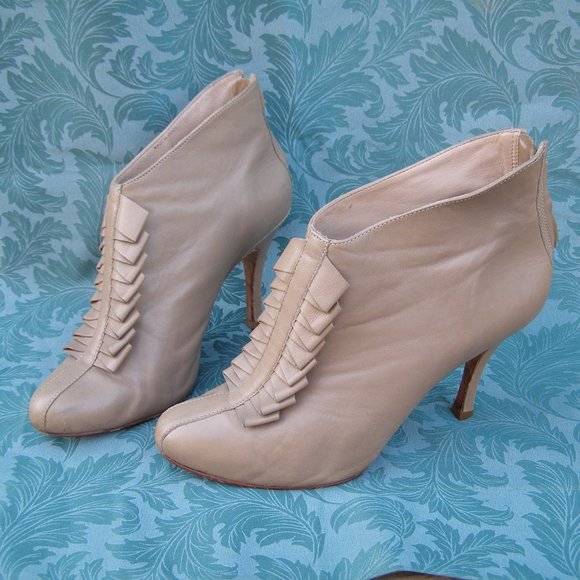 Pour la Victoire size 8.5 tan leather booties - Picture 3 of 8